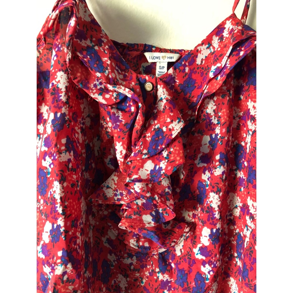 Floral Ruffle Tank - Picture 3 of 3